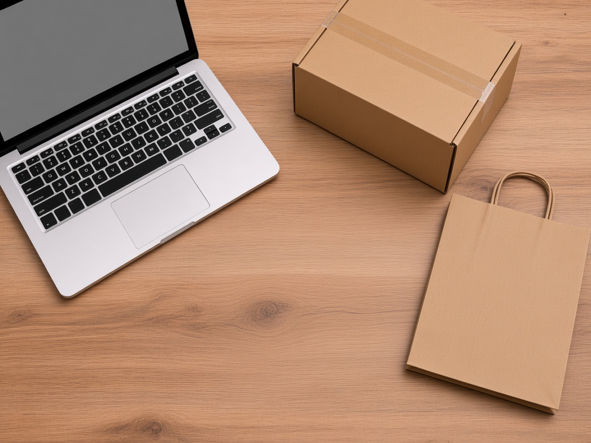 Çorum e-ticaret için kargo kutusu ve dizüstü bilgisayar