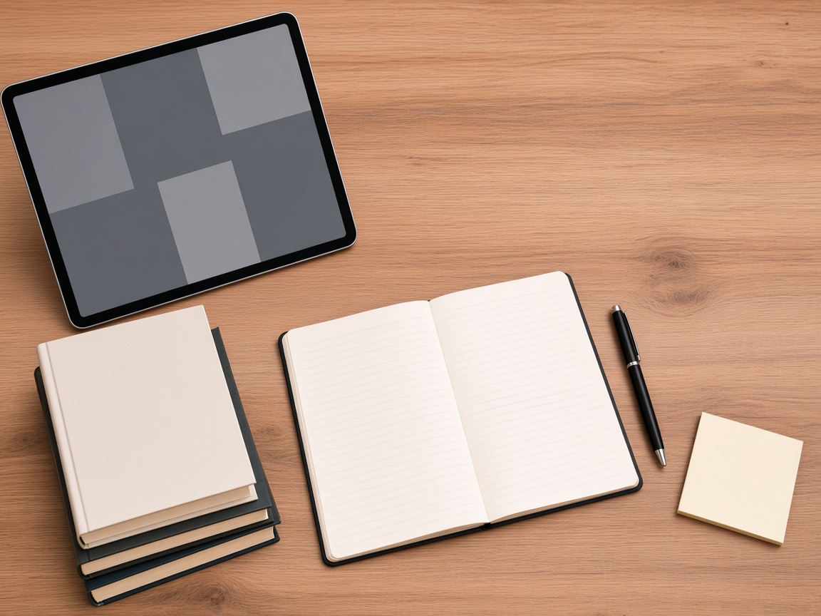 GEO için kitap, defter ve tablet